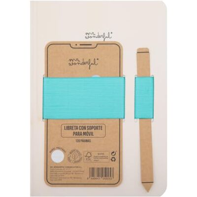 Mr. Wonderful A5-Notizbuch mit Handyhalterung, zufällige Ideen, enthält zwei Gummibänder, A5-Notizbuch mit 120 Seiten Mr. Wonderful A5-Notizbuch mit Handyhalterung, zufällige Ideen, enthält zwei Gummibänder, A5-Notizbuch mit 120 Seiten