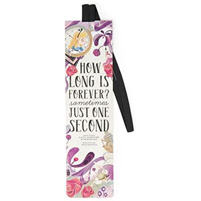 LEGAMI – Lesezeichen mit Gummizug, auch zum Aufbewahren des geschlossenen Buches, aus zertifiziertem Papier, 4,7 x 17,5 cm, Thema Alice in Wonderland LEGAMI – Lesezeichen mit Gummizug, auch zum Aufbewahren des geschlossenen Buches, aus zertifiziertem Papier, 4,7 x 17,5 cm, Thema Alice in Wonderland