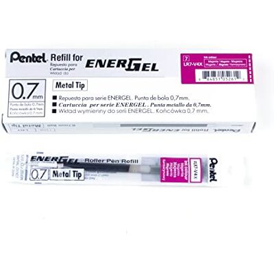 Pentel EnerGel LR7 Nachfüllmine für 0.7 mm Gelschreiber, magenta (12 Stück) Pentel EnerGel LR7 Nachfüllmine für 0.7 mm Gelschreiber, magenta (12 Stück)