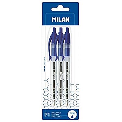 MILAN Blister 3 Kugelschreiber P1 blau BWM10445 MILAN Blister 3 Kugelschreiber P1 blau BWM10445