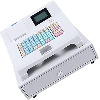 Niczu Kommerzielle Elektronische Multifunktionskasse, für Kleine Unternehmen, 8 Digitale LED-Registrierkasse, mit 48 Tasten Flachtastatur, Thermodrucker und Kassenschublade Niczu Kommerzielle Elektronische Multifunktionskasse, für Kleine Unternehmen, 8 Digitale LED-Registrierkasse, mit 48 Tasten Flachtastatur, Thermodrucker und Kassenschublade