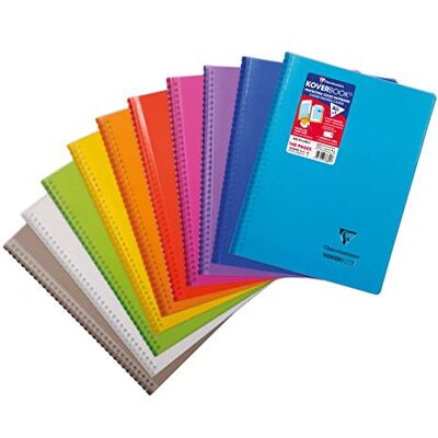 Clairefontaine 376601C Collegeblock Koverbook mit Spiralbindung (kariert, 80 Blatt, DIN A4+) 1 Stück farbig sortiert Clairefontaine 376601C Collegeblock Koverbook mit Spiralbindung (kariert, 80 Blatt, DIN A4+) 1 Stück farbig sortiert