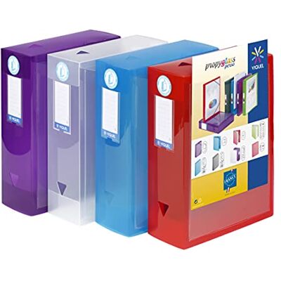 Viquel Class Docs PROPYGLASS, 4er Pack (4 Ranking personalisierbar, Polypropylen-Rücken 100 mm Farben sortiert Viquel Class Docs PROPYGLASS, 4er Pack (4 Ranking personalisierbar, Polypropylen-Rücken 100 mm Farben sortiert