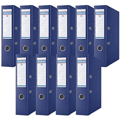 DONAU Premium Ordner Breit 10er Pack/DIN A4 / 7,5 cm / 10 Stück/Navy Blau/Kunststoffbezug PP/Carton Papier Schlitzordner Büroordner Aktenordner Ringordner/Grünen Punkt DONAU Premium Ordner Breit 10er Pack/DIN A4 / 7,5 cm / 10 Stück/Navy Blau/Kunststoffbezug PP/Carton Papier Schlitzordner Büroordner Aktenordner Ringordner/Grünen Punkt