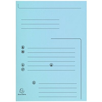 Exacompta 334006E 25er Pack Aktenmappe bedruckt mit 2 Klappen 210 g/m² in Pastellfarben PEFC™zertifiziert für A4 hellblau Sammelmappe Dokumentenmappe Exacompta 334006E 25er Pack Aktenmappe bedruckt mit 2 Klappen 210 g/m² in Pastellfarben PEFC™zertifiziert für A4 hellblau Sammelmappe Dokumentenmappe