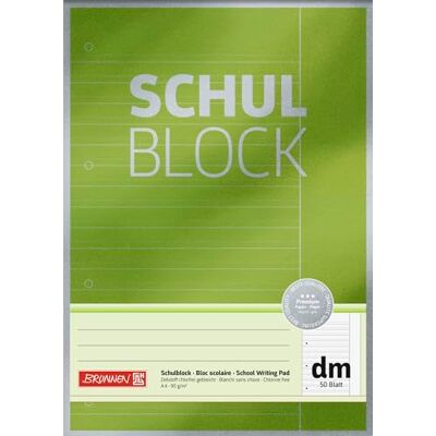 BRUNNEN 10X Schulblock A4 Lin dm 50Bl Premium BRUNNEN 10X Schulblock A4 Lin dm 50Bl Premium