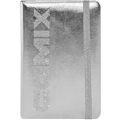 COMIX Luxury, Medium Wochenkalender 2026 12 Monate, mit Innentasche, Gummibandverschluss, doppeltes Lesezeichen, 192 Seiten, Format 10,7 x 15,9 h cm Silber COMIX Luxury, Medium Wochenkalender 2026 12 Monate, mit Innentasche, Gummibandverschluss, doppeltes Lesezeichen, 192 Seiten, Format 10,7 x 15,9 h cm Silber