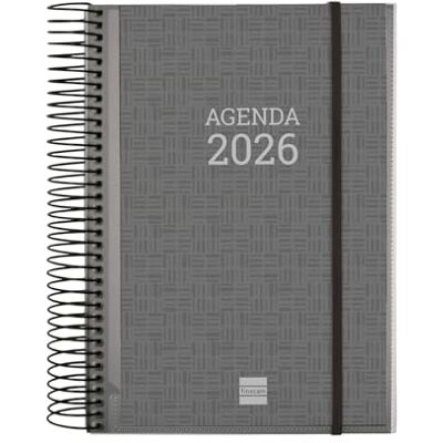Finocam Spiralkalender 2026, 1 Tag pro Seite, Januar bis Dezember (12 Monate), Jahresplaner 2026, mit Gummizug, Einband aus Polypropylen, personalisierbar, Spanisch Finocam Spiralkalender 2026, 1 Tag pro Seite, Januar bis Dezember (12 Monate), Jahresplaner 2026, mit Gummizug, Einband aus Polypropylen, personalisierbar, Spanisch