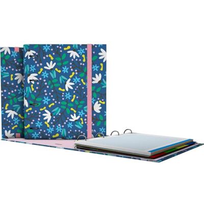 Grafoplás Ordner mit 4 Ringen A4 Elena Corredoira Garden Inklusive Ersatz-Raster 5 x 5 Rand Farbe 90 g Trennblätter transparenter Umschlag ergonomischer gebogener Rücken Grafoplás Ordner mit 4 Ringen A4 Elena Corredoira Garden Inklusive Ersatz-Raster 5 x 5 Rand Farbe 90 g Trennblätter transparenter Umschlag ergonomischer gebogener Rücken