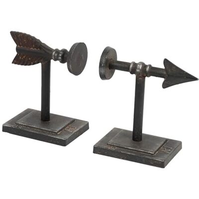 Creative Buchstützen aus Gusseisen, Pfeilform, Bronze, 2 Stück Creative Buchstützen aus Gusseisen, Pfeilform, Bronze, 2 Stück