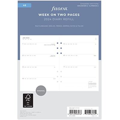 Filofax Kalendereinlage Minimal week to view Diary Refill Pack Kalendereinlage A5 2024 Filofax Kalendereinlage Minimal week to view Diary Refill Pack Kalendereinlage A5 2024