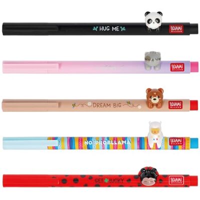 LEGAMI Set mit 5 Lovely Friends, Panda, Kitty, Teddy Bear, Ladybug, Llama LEGAMI Set mit 5 Lovely Friends, Panda, Kitty, Teddy Bear, Ladybug, Llama
