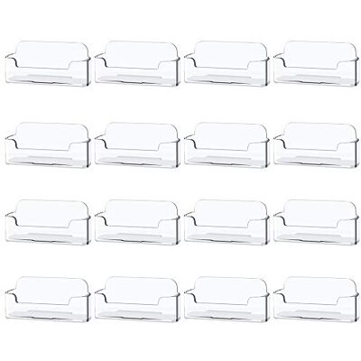 Qizpcer Transparente Visitenkartenhalter für Schreibtisch und Büro, 16 Stück Qizpcer Transparente Visitenkartenhalter für Schreibtisch und Büro, 16 Stück