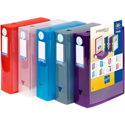 Viquel Class Docs PROPYGLASS Set 6-teilig, Aufschrift personalisierbar, Polypropylen-Rücken 80 mm Farben sortiert Viquel Class Docs PROPYGLASS Set 6-teilig, Aufschrift personalisierbar, Polypropylen-Rücken 80 mm Farben sortiert