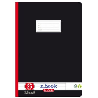 Herlitz Schulheft x.book, A4, liniert mit Rand, Lineatur 25, 20 Blatt, 10 Stück Herlitz Schulheft x.book, A4, liniert mit Rand, Lineatur 25, 20 Blatt, 10 Stück