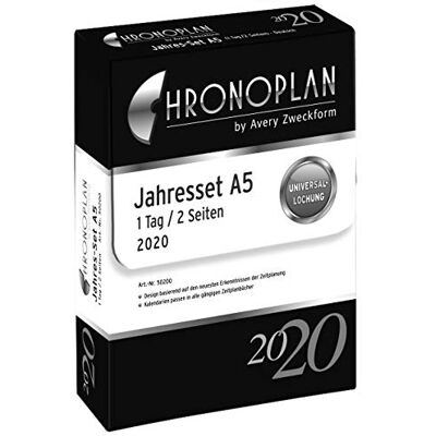 Chronoplan 50200 Kalendereinlage 2020 (Jahres-Set A5 mit Tagesplänen (148 x 210 mm), Ersatzkalendarium, ideal für professionelle Tagesplanung, Multilochung (1 Tag auf 2 Seiten)) weiß Chronoplan 50200 Kalendereinlage 2020 (Jahres-Set A5 mit Tagesplänen (148 x 210 mm), Ersatzkalendarium, ideal für professionelle Tagesplanung, Multilochung (1 Tag auf 2 Seiten)) weiß