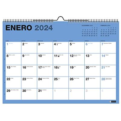 Miquelrius Wandkalender 18 Monate, Juli 2023 bis Dezember 2024, DIN A3, Farben Miquelrius Wandkalender 18 Monate, Juli 2023 bis Dezember 2024, DIN A3, Farben