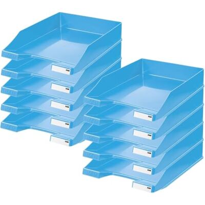 HAN 1027 Briefablage Klassik, Schreibtisch Organizer, Bürobedarf, Ablagefächer, Büromaterial, Briefkorb, Dokumentenablage, bis Format A4/C4 (Trend Colours, Hellblau, 10 Briefablagen) HAN 1027 Briefablage Klassik, Schreibtisch Organizer, Bürobedarf, Ablagefächer, Büromaterial, Briefkorb, Dokumentenablage, bis Format A4/C4 (Trend Colours, Hellblau, 10 Briefablagen)