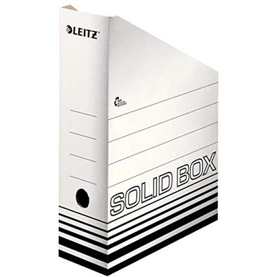 Leitz Esselte Solid Box Archiv Stehsammler, 100 mm Rückenbreite, Archivboxen zur Ablage und Aufbewahrung von Zeitschriften und Mappen im A4-Format, Zeitschriftensammler Pappe, 10 Stück, Schwarz, 46070001 Leitz Esselte Solid Box Archiv Stehsammler, 100 mm Rückenbreite, Archivboxen zur Ablage und Aufbewahrung von Zeitschriften und Mappen im A4-Format, Zeitschriftensammler Pappe, 10 Stück, Schwarz, 46070001