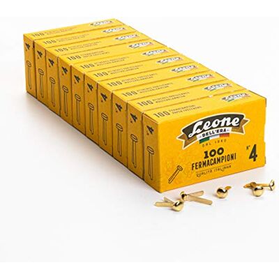 1000 Stk Ottonate Astra Nr. 4 (20 mm) 10 Boxen 100 Stück Löwe Dell'Era Made in Italy 1000 Stk Ottonate Astra Nr. 4 (20 mm) 10 Boxen 100 Stück Löwe Dell'Era Made in Italy