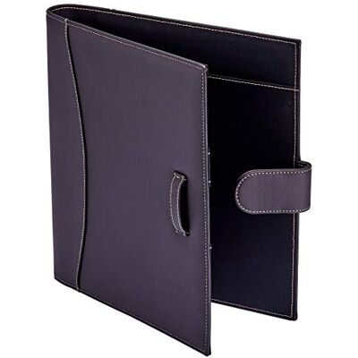 It's Academic Executive Leder-Mappe, 2,5 cm Ringbuch und 250 Blatt Kapazität zum Organisieren von Lebensläufen, Visitenkarten, Notizblöcken und Dokumenten, Stiftschlaufe, dunkelbraunes Kunstleder It's Academic Executive Leder-Mappe, 2,5 cm Ringbuch und 250 Blatt Kapazität zum Organisieren von Lebensläufen, Visitenkarten, Notizblöcken und Dokumenten, Stiftschlaufe, dunkelbraunes Kunstleder
