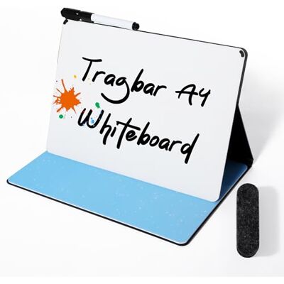 AGM Whiteboard Klein A4 Kein Magnet, 31 x 24cm Mini Tragbar Memoboard Doppelseitiges Whiteboard Abwischbar Harte Schale für Büro, Schule, Zuhause inkl. 1 Marker mit Radierspitze AGM Whiteboard Klein A4 Kein Magnet, 31 x 24cm Mini Tragbar Memoboard Doppelseitiges Whiteboard Abwischbar Harte Schale für Büro, Schule, Zuhause inkl. 1 Marker mit Radierspitze