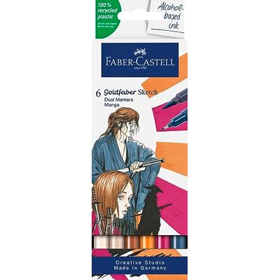 Faber-Castell Goldfaber Sketch Marker Manga, 6 Farben Faber-Castell Goldfaber Sketch Marker Manga, 6 Farben