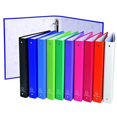 Exacompta 51330E 20er Pack Premium Kunststoff-Ringbuch. Kunststoffbezug außen, Papierbezug innen 4-O Ringe Füllhöhe 30 mm DIN A4 Plastikordner ideal für Büro und Schule farbig sortiert Exacompta 51330E 20er Pack Premium Kunststoff-Ringbuch. Kunststoffbezug außen, Papierbezug innen 4-O Ringe Füllhöhe 30 mm DIN A4 Plastikordner ideal für Büro und Schule farbig sortiert