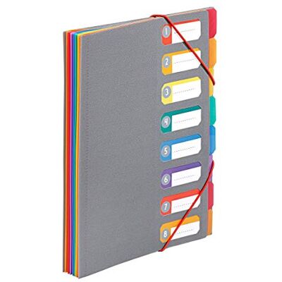 Viquel Ordnungsmappe A4 mit 8 Fächern Rainbow Touch, Grau Viquel Ordnungsmappe A4 mit 8 Fächern Rainbow Touch, Grau
