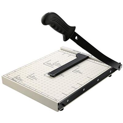 COOCHEER Papierschneider, Profi A4 Fotoschneider Hebelschneider Papierschneidemaschine Schneidegerät für Schule & Büro, Weiß Grifflänge: 47 cm COOCHEER Papierschneider, Profi A4 Fotoschneider Hebelschneider Papierschneidemaschine Schneidegerät für Schule & Büro, Weiß Grifflänge: 47 cm
