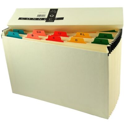 Q-Connect Mylar A-Z 19-pocket Fächermappe kf04091–1 Stück Q-Connect Mylar A-Z 19-pocket Fächermappe kf04091–1 Stück