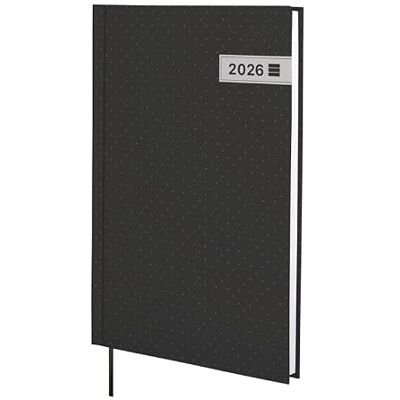 Finocam Kalender 2026, Wochenansicht, vertikal, Januar Dezember (12 Monate), Jahresplaner 2026, mit Punktband, Hardcover, Schwarz, Spanisch Finocam Kalender 2026, Wochenansicht, vertikal, Januar Dezember (12 Monate), Jahresplaner 2026, mit Punktband, Hardcover, Schwarz, Spanisch