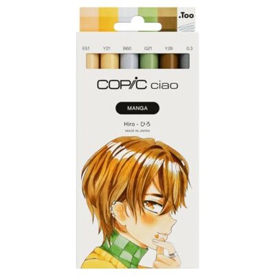 Copic Ciao Manga-Set Hiro, 6 Stk. Marker Set mit 5 hellen Tönen Erwecke deine Manga Geschichten + Charaktere zum Leben Inkl. 1 Multiliner gratis Copic Ciao Manga-Set Hiro, 6 Stk. Marker Set mit 5 hellen Tönen Erwecke deine Manga Geschichten + Charaktere zum Leben Inkl. 1 Multiliner gratis