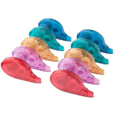 Amazon Korrekturband, 10er-Pack, Roller, Stift, Mausform, sofort trocknend, 12 m lang, grün, lila, orange, rot, blau Amazon Korrekturband, 10er-Pack, Roller, Stift, Mausform, sofort trocknend, 12 m lang, grün, lila, orange, rot, blau