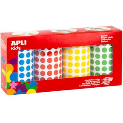 APLI 20688 Packung mit runden Gummirollen, verschiedene Farben, 4 Stück APLI 20688 Packung mit runden Gummirollen, verschiedene Farben, 4 Stück