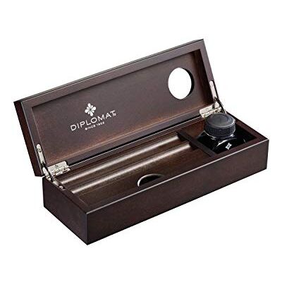 DIPLOMAT D20000477 Edelholzkassette Wenge mit Tintenglas Edelholzkassette Wenge, Schwarz DIPLOMAT D20000477 Edelholzkassette Wenge mit Tintenglas Edelholzkassette Wenge, Schwarz