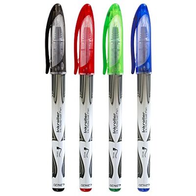 GENIE 40018 Tintenroller Farbig Sortiert; Geeignet für Linkshänder; 12er Pack Inhalt: 4 x Schwarz; 4 x blau; 2 x rot und 2 x grün GENIE 40018 Tintenroller Farbig Sortiert; Geeignet für Linkshänder; 12er Pack Inhalt: 4 x Schwarz; 4 x blau; 2 x rot und 2 x grün