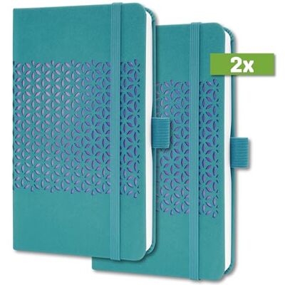 Sigel J4214/2 Wochenkalender Jolie 2024, ca. A6, blau, Hardcover, Gummiband, Stiftschlaufe, Einstecktasche, 174 S., aus nachhaltigem Papier, Terminplaner, 2 Stück Sigel J4214/2 Wochenkalender Jolie 2024, ca. A6, blau, Hardcover, Gummiband, Stiftschlaufe, Einstecktasche, 174 S., aus nachhaltigem Papier, Terminplaner, 2 Stück