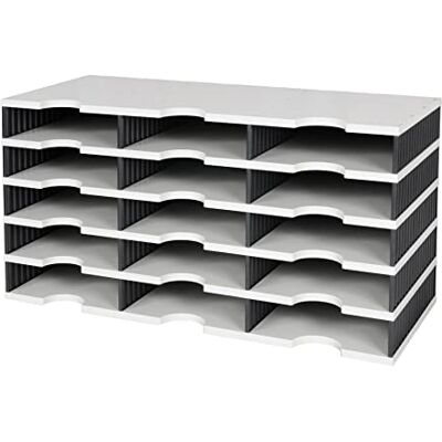 Styro Sortierablage Trio 15 Fächer H363xB723xT331mm Poly l grau/schwarz Styro Sortierablage Trio 15 Fächer H363xB723xT331mm Poly l grau/schwarz