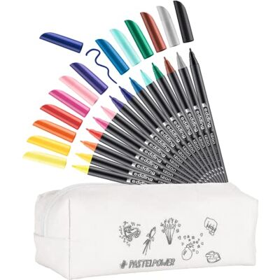 edding 1200 Fasermaler fein mehrfarbig 12 Stifte + 2 gratis Rundspitze 1 mm Filzstift zum Zeichnen und Schreiben das perfekte Set für den Schulanfang edding 1200 Fasermaler fein mehrfarbig 12 Stifte + 2 gratis Rundspitze 1 mm Filzstift zum Zeichnen und Schreiben das perfekte Set für den Schulanfang