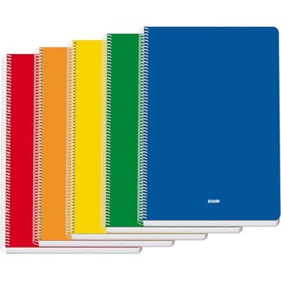 DOHE Hefte A4+ (5 St.) Größe 21,5x31,5 cm, 5 Farben: Blau, Rot, Orange, Gelb und Grün, 80 kariert Seiten (4x4 mm), Spiralbindung, Softcover aus Karton, Bürobedarf DOHE Hefte A4+ (5 St.) Größe 21,5x31,5 cm, 5 Farben: Blau, Rot, Orange, Gelb und Grün, 80 kariert Seiten (4x4 mm), Spiralbindung, Softcover aus Karton, Bürobedarf