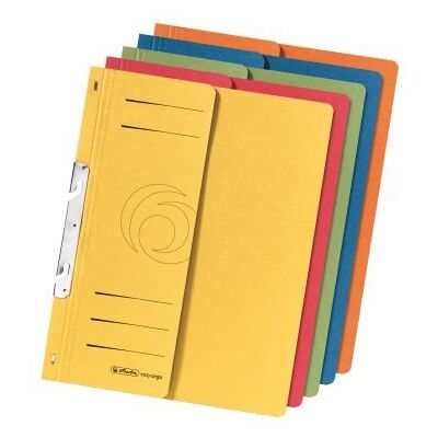 Herlitz 5976055 Einhakhefter A4 mit 1/2 Vorderdeckel und kaufmännischer Heftung, 5 Stück (Farbig Sortiert, 2er Pack) Herlitz 5976055 Einhakhefter A4 mit 1/2 Vorderdeckel und kaufmännischer Heftung, 5 Stück (Farbig Sortiert, 2er Pack)