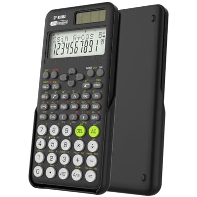 NEWYES Wissenschaftlicher Taschenrechner 401 Funktionen, Schwarz 991MS Taschenrechner mit Schutzdeckel, Ideal für Gymnasiasten, Studenten & Ingenieure NEWYES Wissenschaftlicher Taschenrechner 401 Funktionen, Schwarz 991MS Taschenrechner mit Schutzdeckel, Ideal für Gymnasiasten, Studenten & Ingenieure