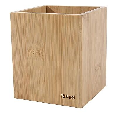 Sigel SA204 Stifteköcher Stiftebox, Bambus Stifthalter im Format 10,6 x 9,2 x 9,2 cm Sigel SA204 Stifteköcher Stiftebox, Bambus Stifthalter im Format 10,6 x 9,2 x 9,2 cm