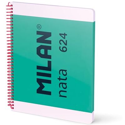 MILAN ® Notizbuch A4, Spiralbindung, Hardcover, weißes Papier, 80 Blatt nata®, grün MILAN ® Notizbuch A4, Spiralbindung, Hardcover, weißes Papier, 80 Blatt nata®, grün
