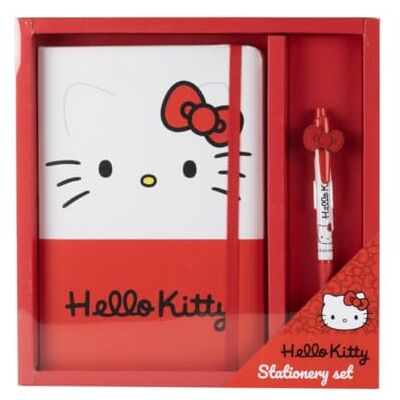 Cerdà Hello Kitty Schreibset Notizbuch Kugelschreiber Rot und Weiß Cerdà Hello Kitty Schreibset Notizbuch Kugelschreiber Rot und Weiß