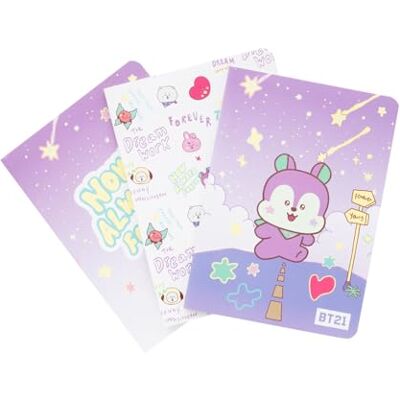 Grupo Erik 3er Pack BT21 The Journey Mang Notizbücher A6 Notizbuch klein 1 Notizbuch Liniert, 1 Dotted und 1 Blanko Notizblock Tagebuch Heft A6 Kawaii Schulsachen Geschenke Grupo Erik 3er Pack BT21 The Journey Mang Notizbücher A6 Notizbuch klein 1 Notizbuch Liniert, 1 Dotted und 1 Blanko Notizblock Tagebuch Heft A6 Kawaii Schulsachen Geschenke