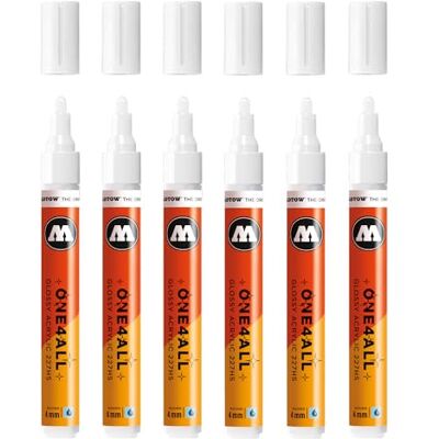 Molotow One4All 227HS Acryl Marker 6 Stück, Farbe 251 glossy white Molotow One4All 227HS Acryl Marker 6 Stück, Farbe 251 glossy white
