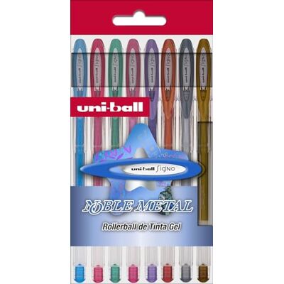 uni-ball UM1208CNM Pack 8 Roller UM-120 Metal Sortiment uni-ball UM1208CNM Pack 8 Roller UM-120 Metal Sortiment