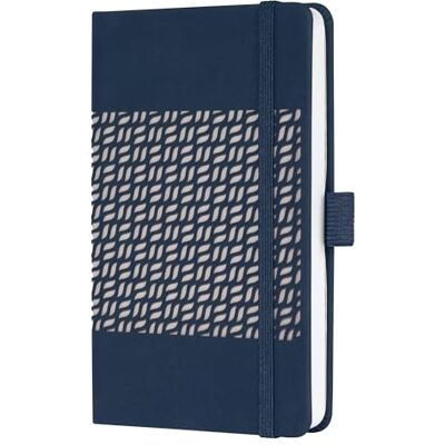 Sigel JN204 Notizbuch A6 liniert dunkelblau, Tagebuch Jolie, Hardcover, Gummiband, Stifteschlaufe, Einstecktasche, vegan, aus nachhaltigem Papier Sigel JN204 Notizbuch A6 liniert dunkelblau, Tagebuch Jolie, Hardcover, Gummiband, Stifteschlaufe, Einstecktasche, vegan, aus nachhaltigem Papier